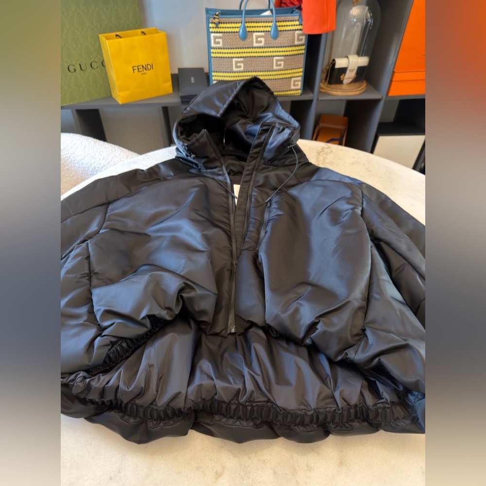 ZARA WATER REPELLENT WINDPROOF HOODED PUFFER JACKET - Picture 8 of 16